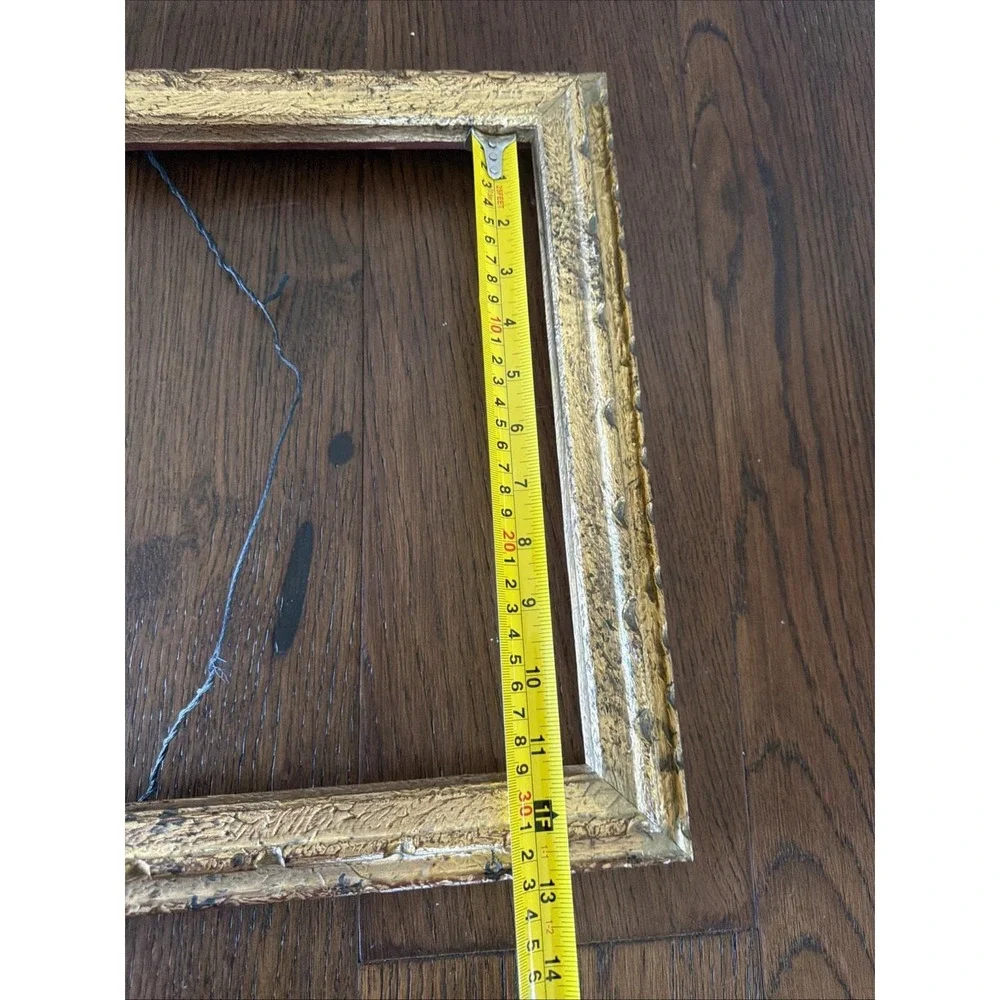 Vintage Gold Gilt Wood Picture Frame 27x15 Distressed Ornate Antique Style
